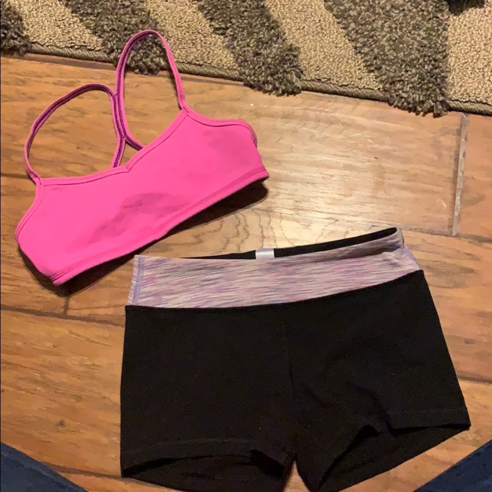 ivivva shorts and sports bra